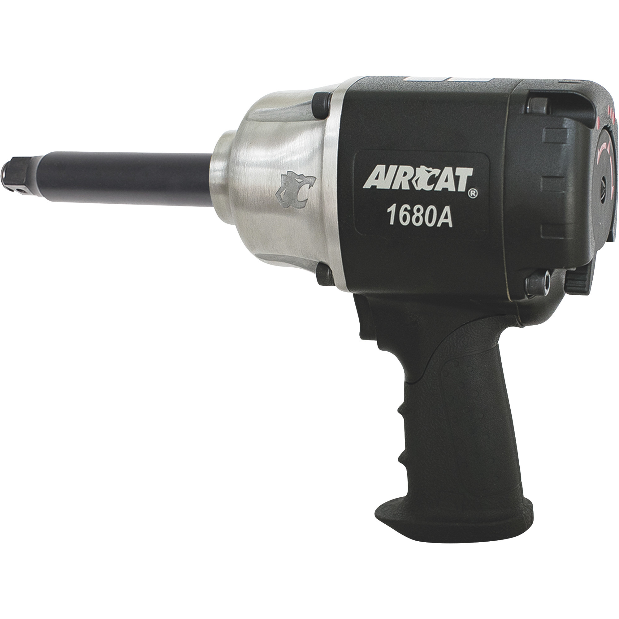 AIRCAT Heavy-Duty Air Impact Wrench, 3/4in. Drive, 1600 ft./lbs. Torque with 6in. Anvil, Model# 1680-A-6